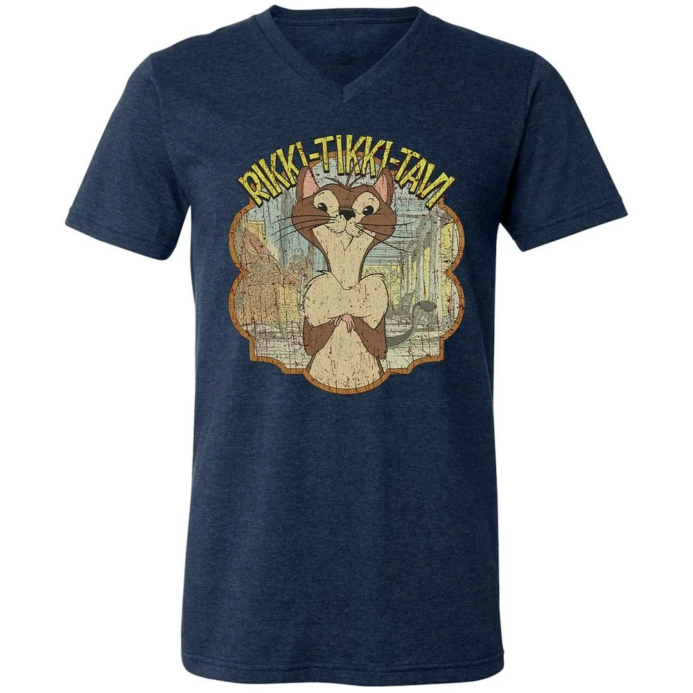 Unisex V-Neck T-Shirt - XW1WCGEK - Heather Navy - 15