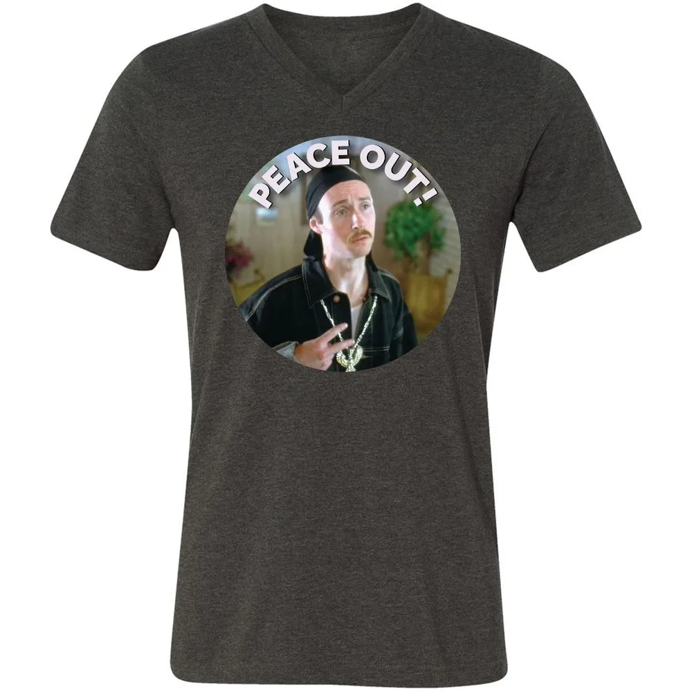 Unisex V-Neck T-Shirt - UNNGUHVA - Dark Grey Heather - 8