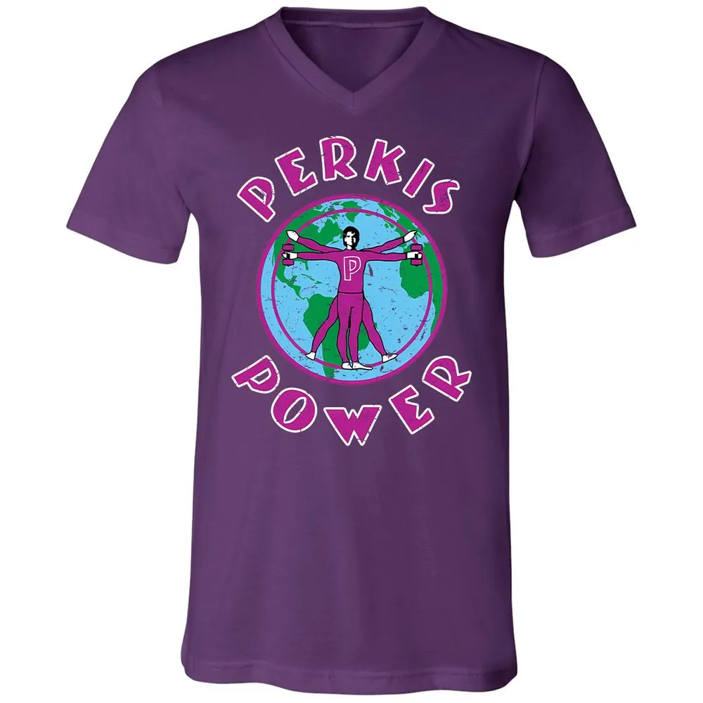 Unisex V-Neck T-Shirt - SQN7T4CR - Team Purple - 9