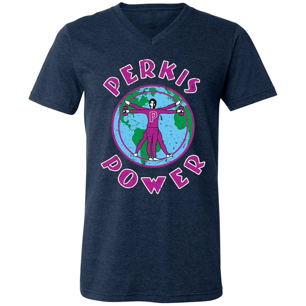 Unisex V-Neck T-Shirt - SQN7T4CR - Heather Navy - 15