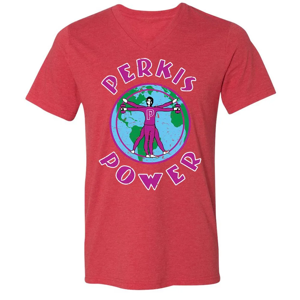 Unisex V-Neck T-Shirt - SQN7T4CR - Heather Red - 16