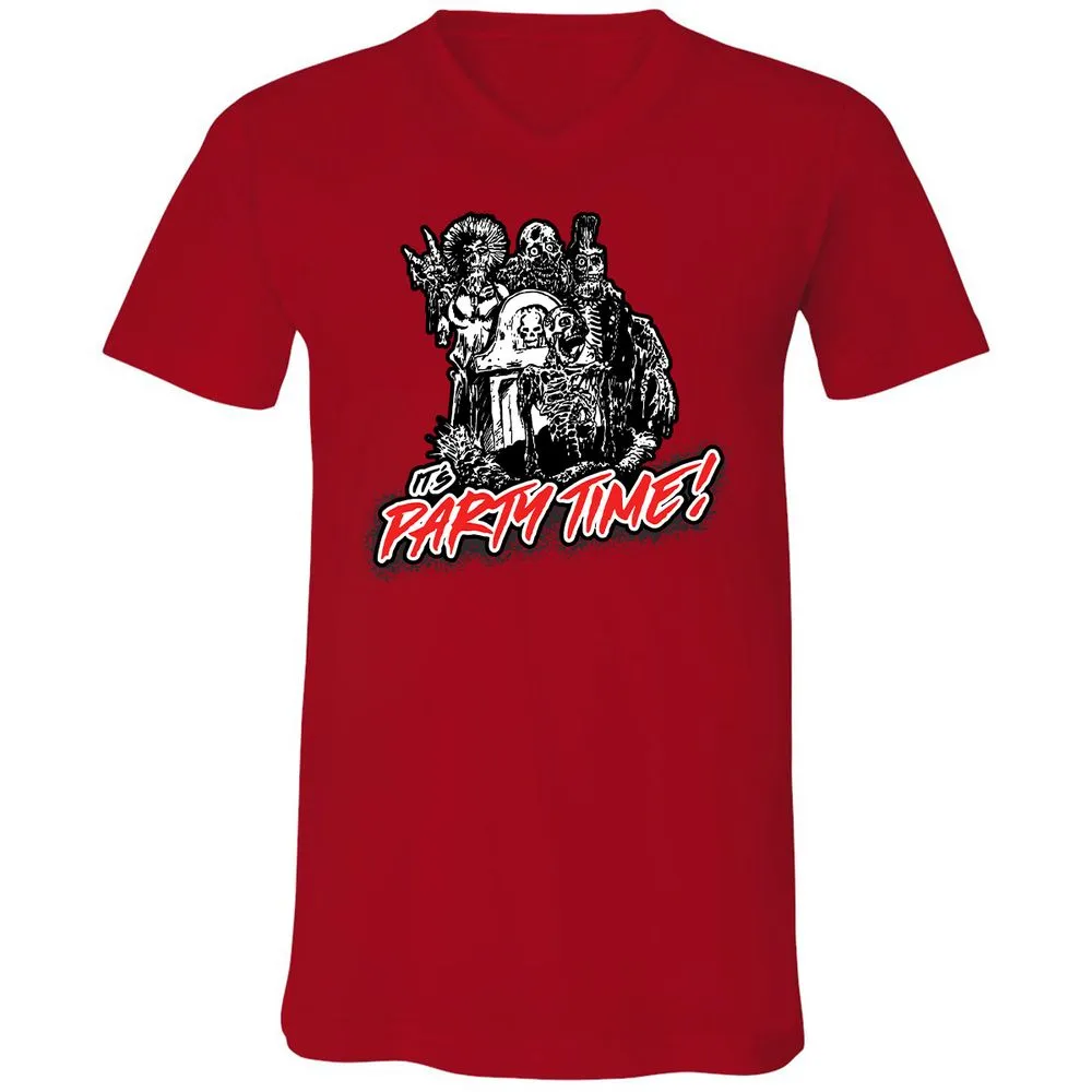 Unisex V-Neck T-Shirt - 7N3BMNV9 - Red - 3