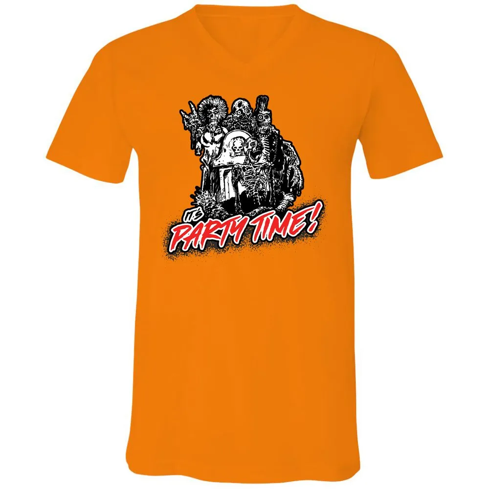 Unisex V-Neck T-Shirt - 7N3BMNV9 - Orange - 11