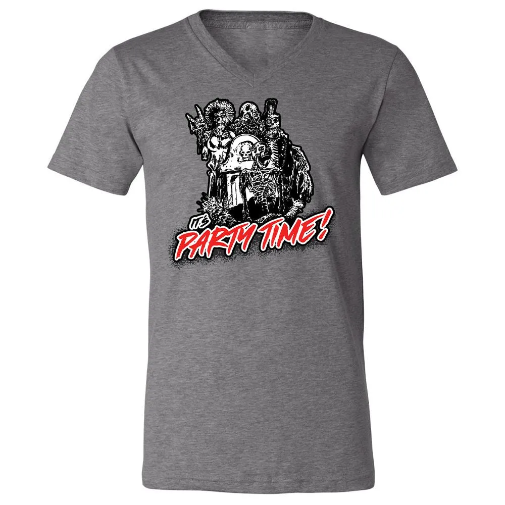 Unisex V-Neck T-Shirt - 7N3BMNV9 - Deep Heather - 13