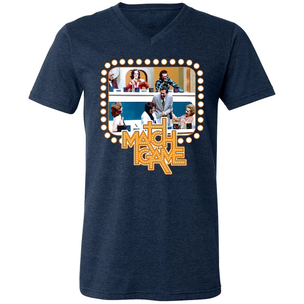 Unisex V-Neck T-Shirt - EDNCZTX6 - Heather Navy - 15