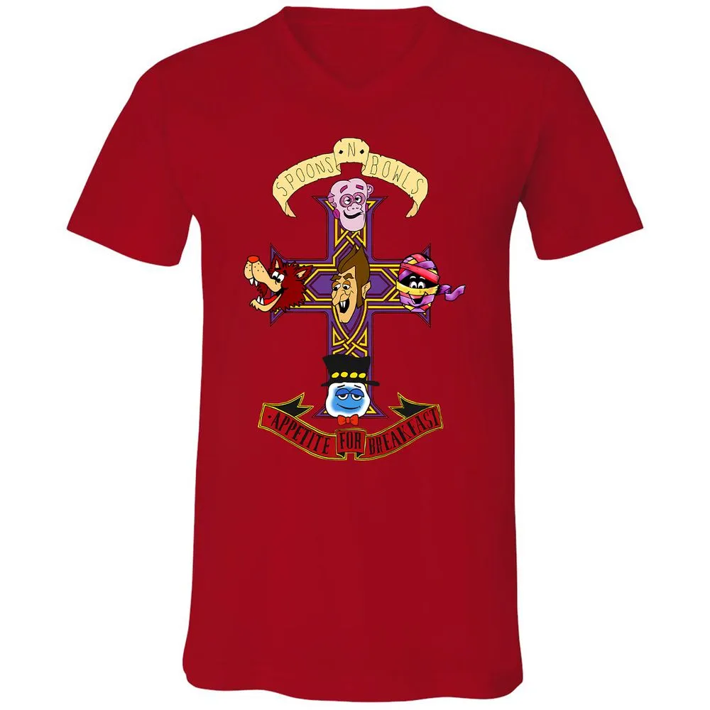 Unisex V-Neck T-Shirt - KYAQQT5S - Red - 3