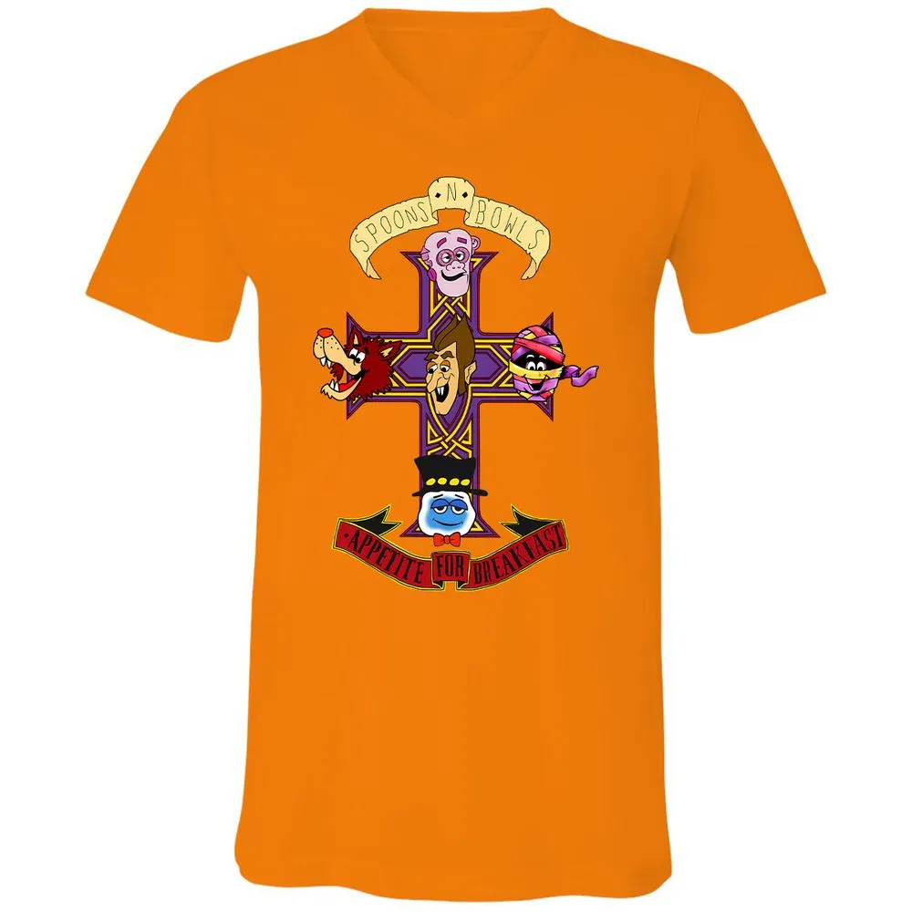 Unisex V-Neck T-Shirt - KYAQQT5S - Orange - 11