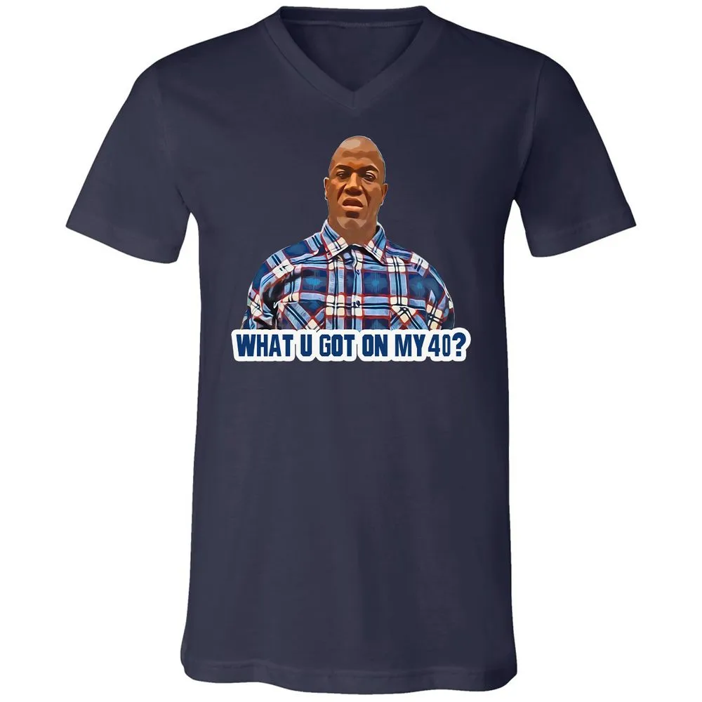 Unisex V-Neck T-Shirt - G11J9ZVX - Navy - 2