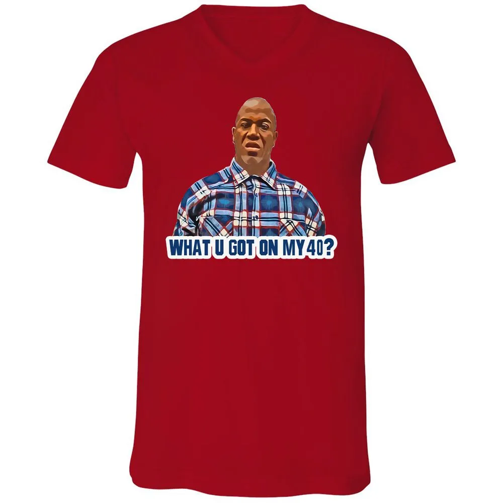 Unisex V-Neck T-Shirt - G11J9ZVX - Red - 3