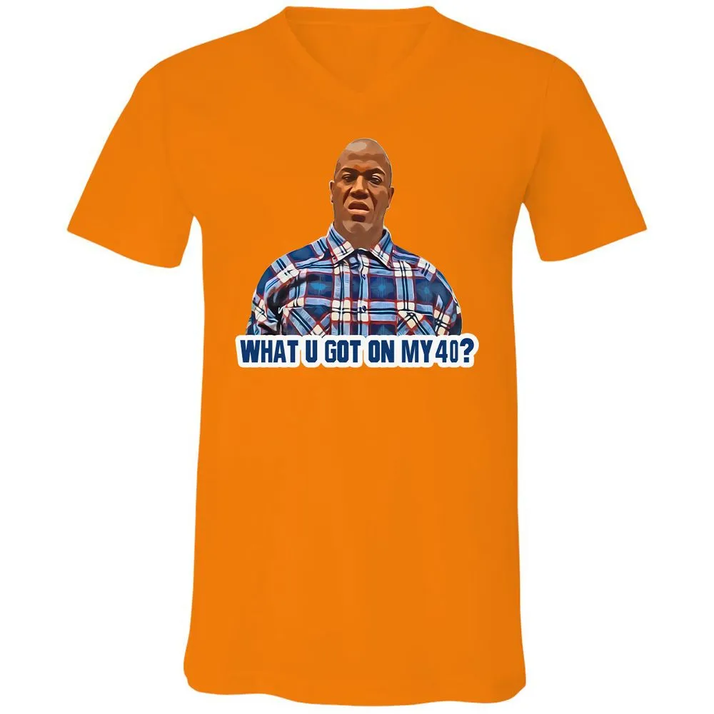Unisex V-Neck T-Shirt - G11J9ZVX - Orange - 11
