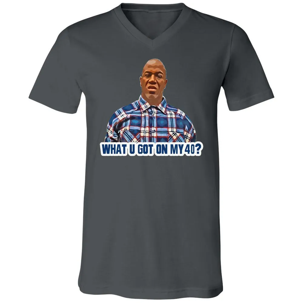 Unisex V-Neck T-Shirt - G11J9ZVX - Asphalt - 12