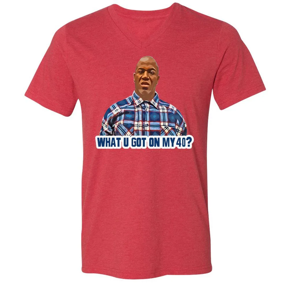 Unisex V-Neck T-Shirt - G11J9ZVX - Heather Red - 16