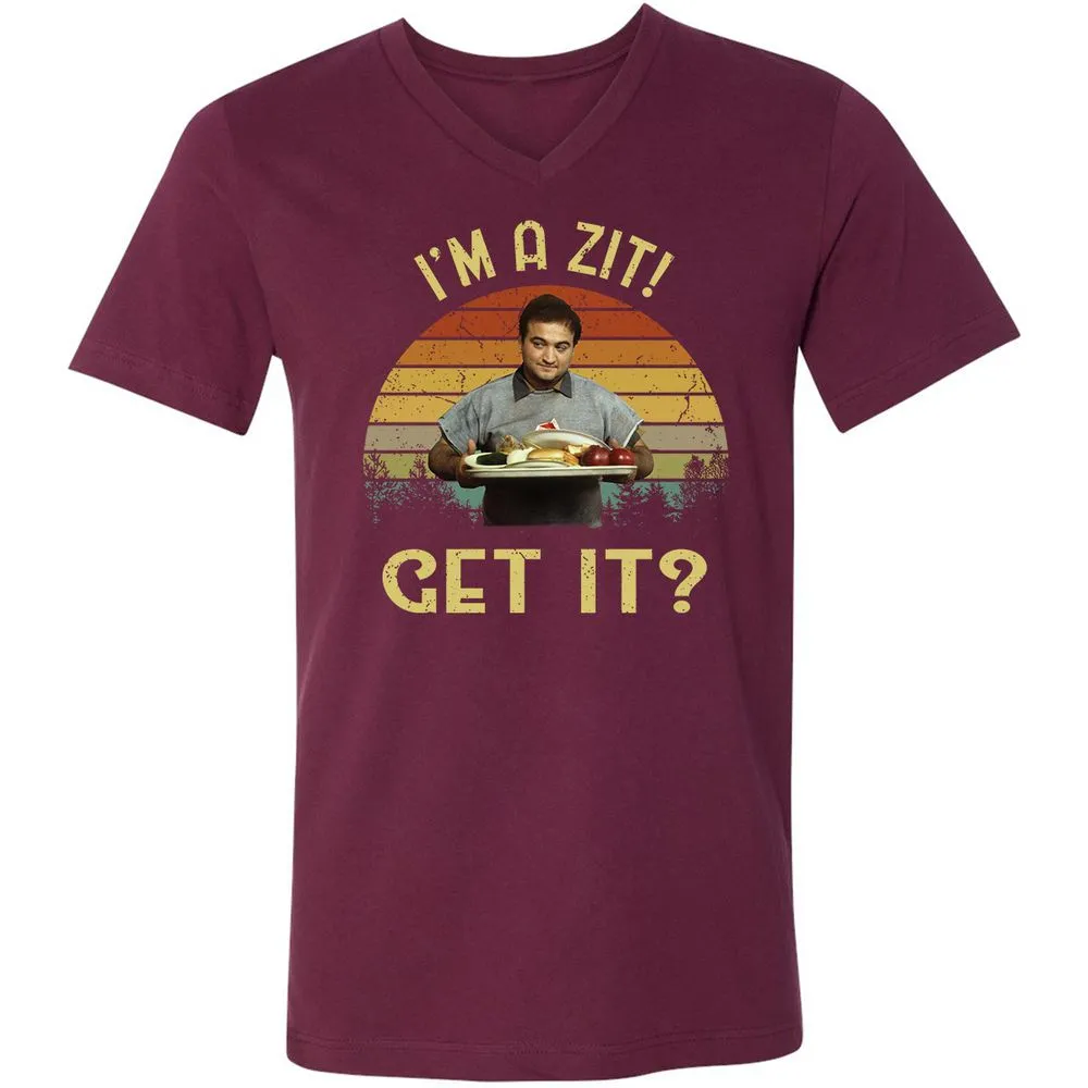 Unisex V-Neck T-Shirt - PFFD42LY - Maroon - 6