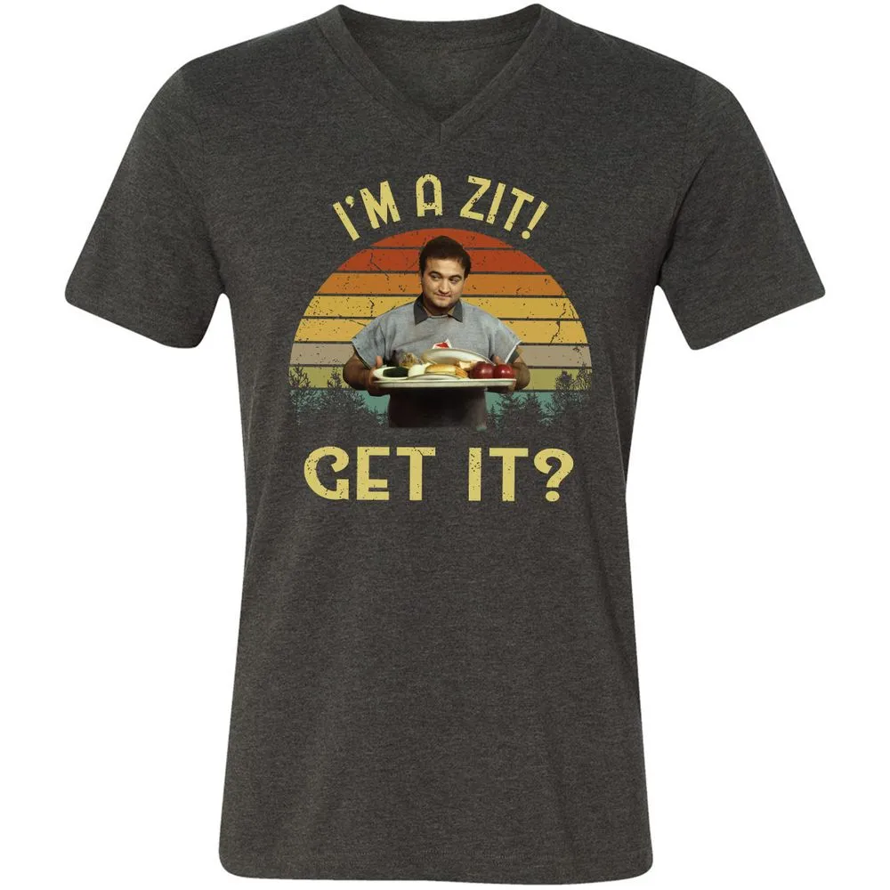 Unisex V-Neck T-Shirt - PFFD42LY - Dark Grey Heather - 8