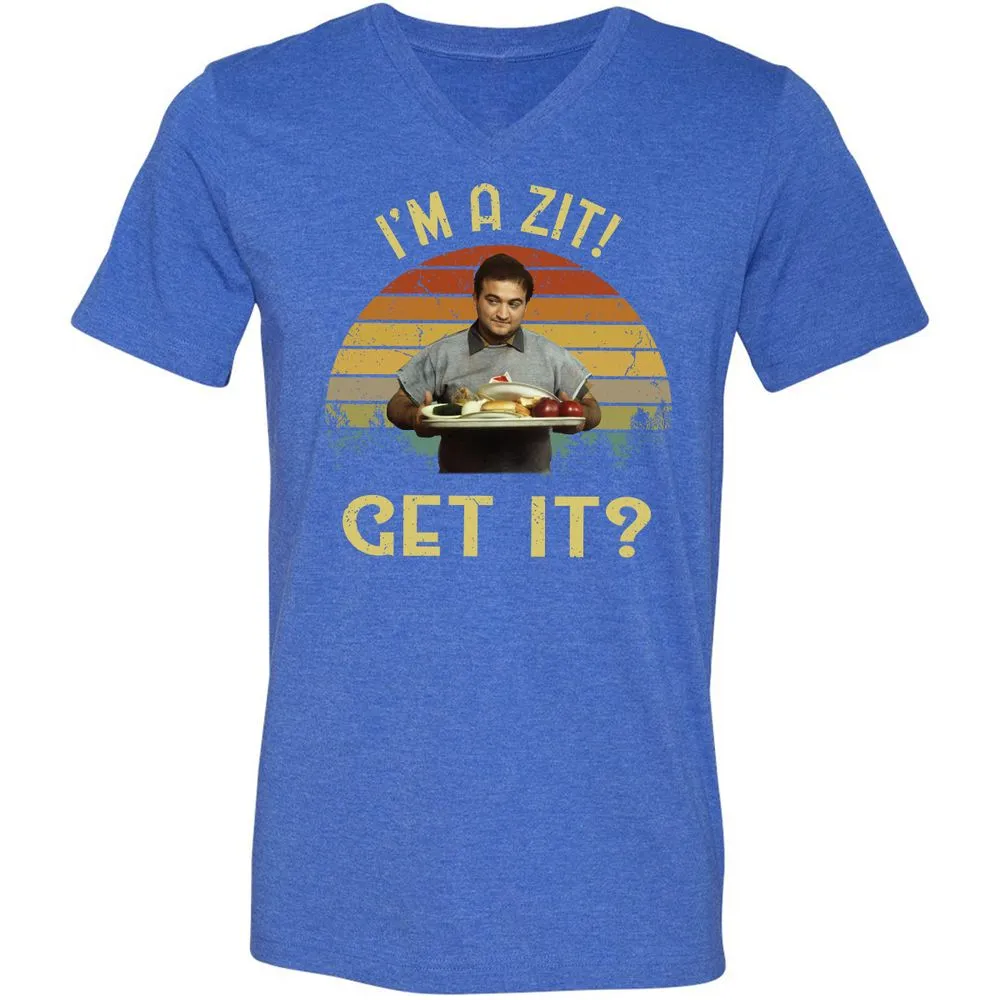 Unisex V-Neck T-Shirt - PFFD42LY - Heather True Royal - 14