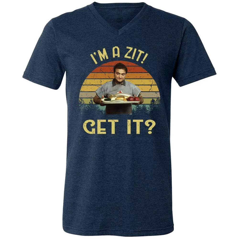 Unisex V-Neck T-Shirt - PFFD42LY - Heather Navy - 15