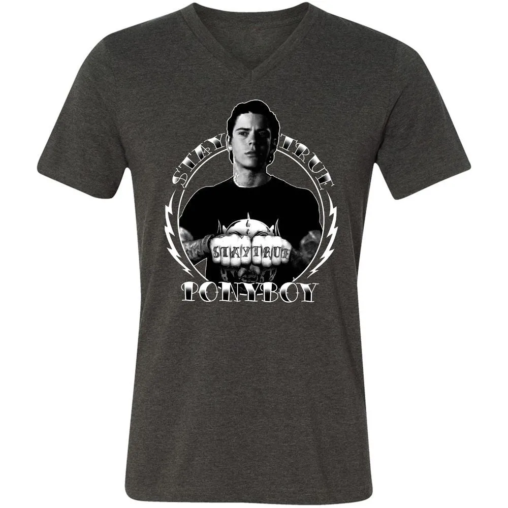 Unisex V-Neck T-Shirt - VDPX45DT - Dark Grey Heather - 8