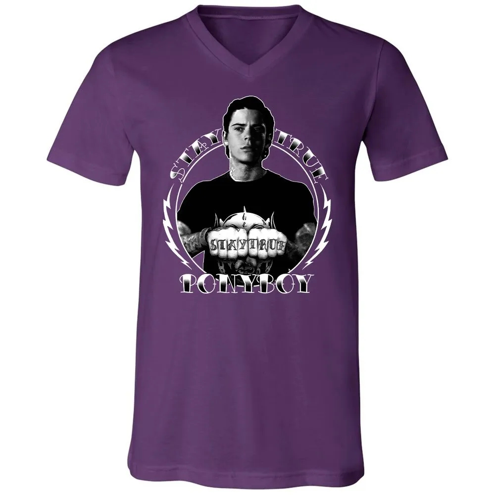 Unisex V-Neck T-Shirt - VDPX45DT - Team Purple - 9