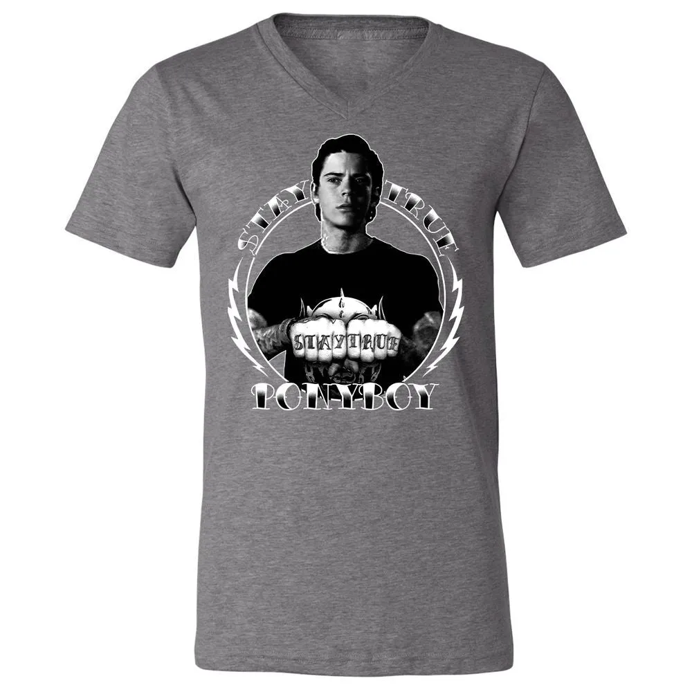 Unisex V-Neck T-Shirt - VDPX45DT - Deep Heather - 13