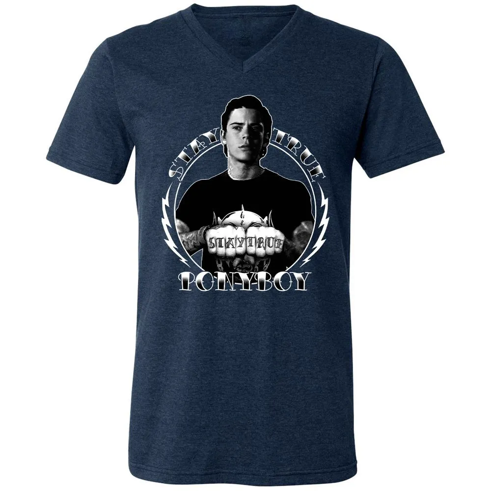 Unisex V-Neck T-Shirt - VDPX45DT - Heather Navy - 15