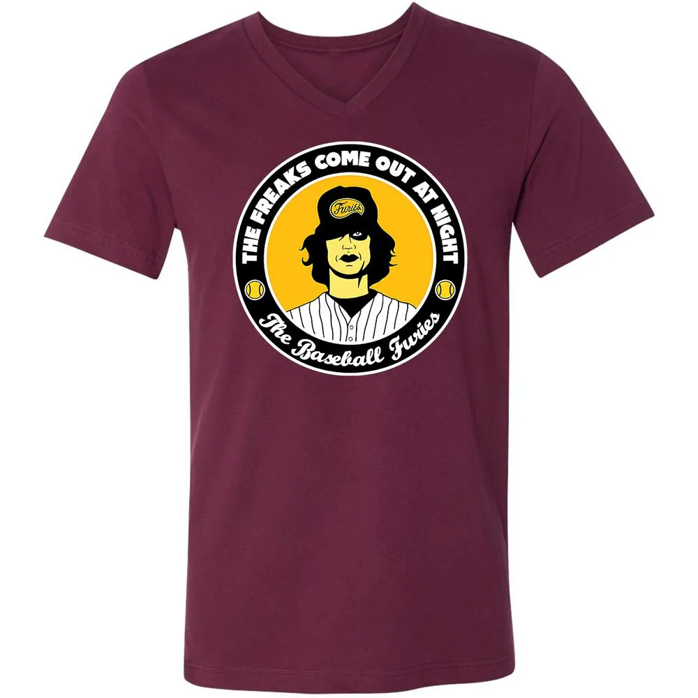 Unisex V-Neck T-Shirt - LVYPQWQS - Maroon - 6