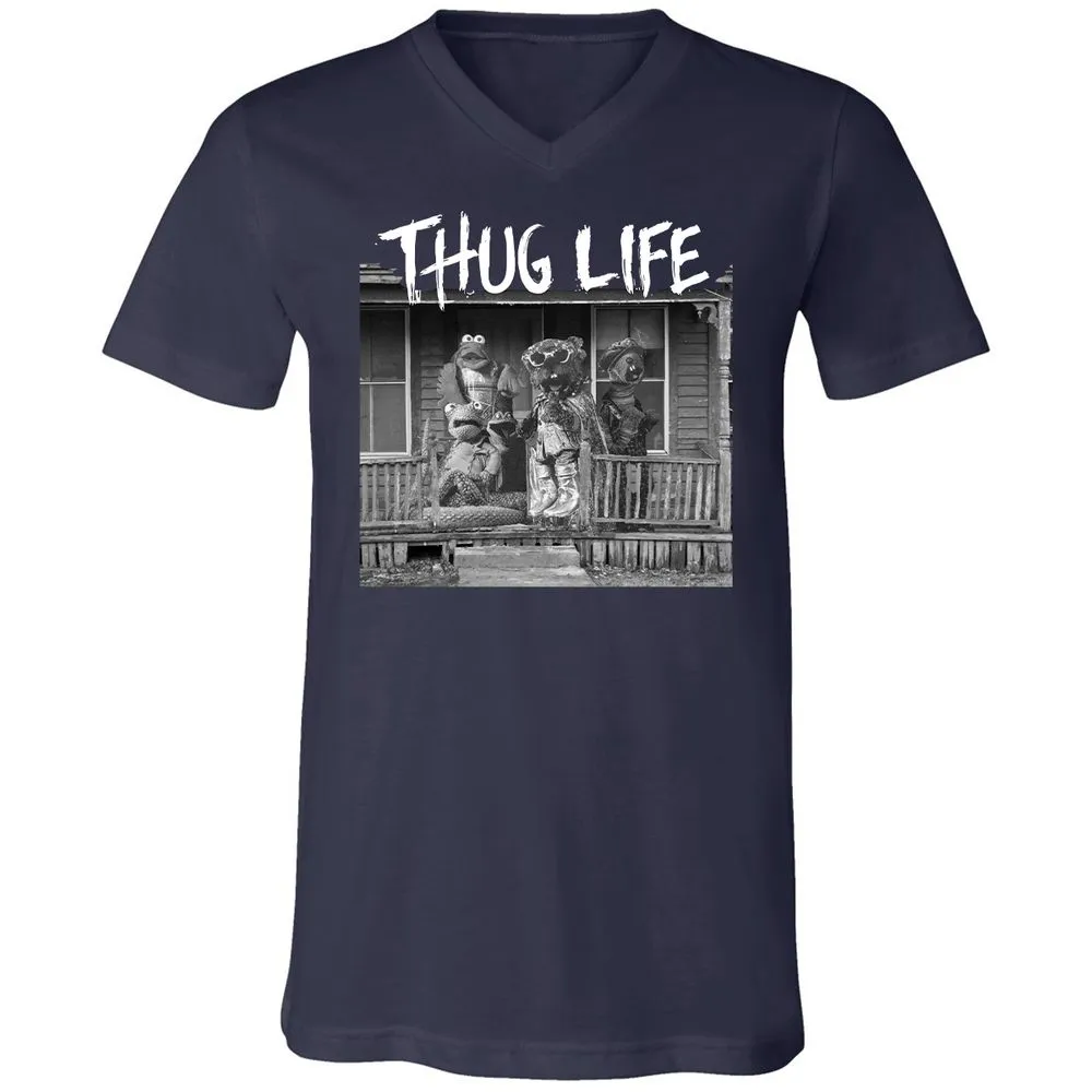 Unisex V-Neck T-Shirt - F7N6MEUM - Navy - 2