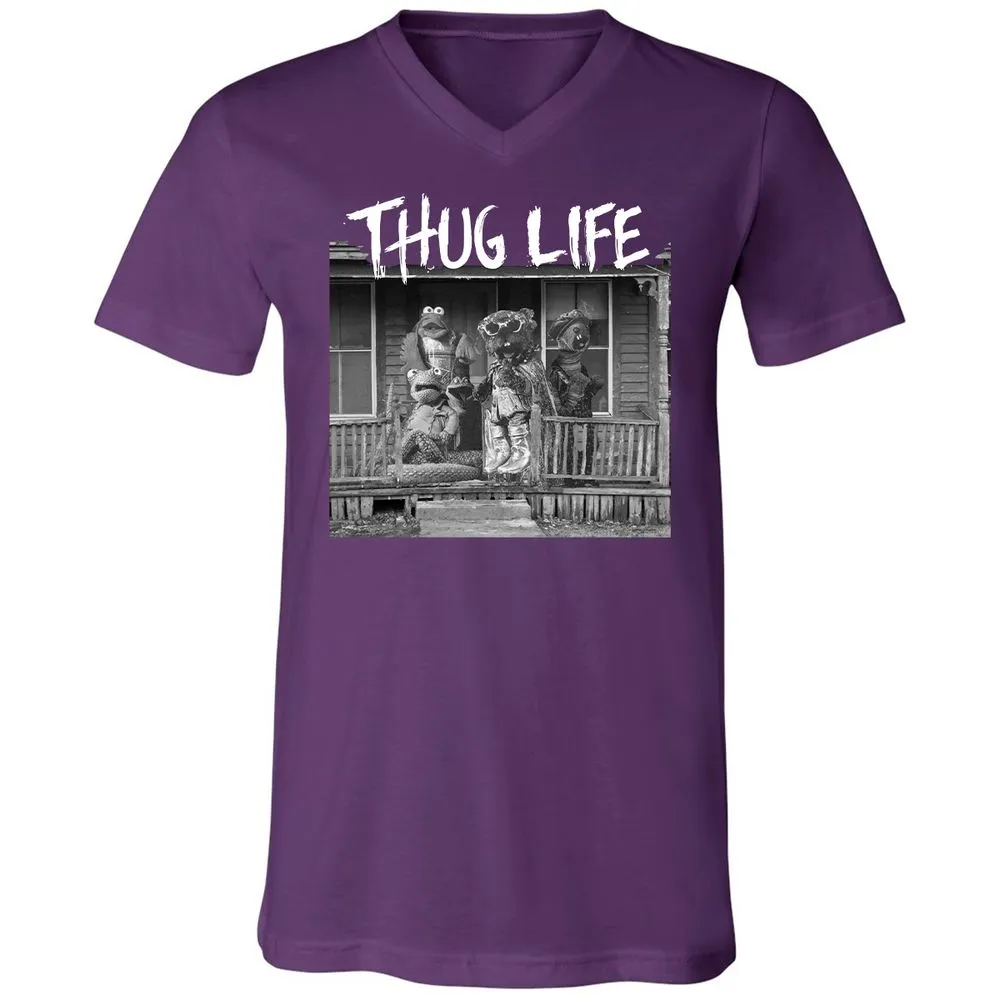 Unisex V-Neck T-Shirt - F7N6MEUM - Team Purple - 9