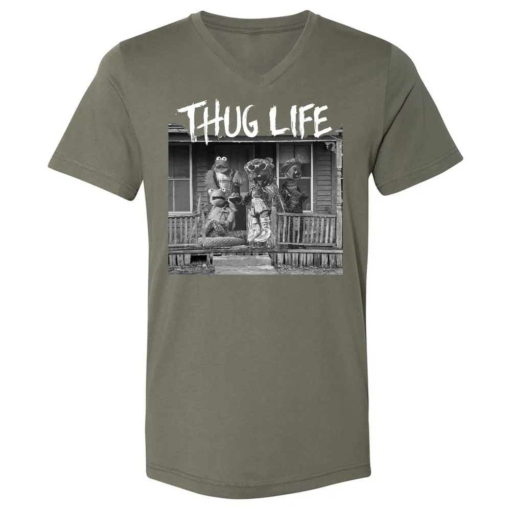 Unisex V-Neck T-Shirt - F7N6MEUM - Military Green - 10