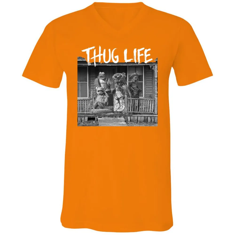 Unisex V-Neck T-Shirt - F7N6MEUM - Orange - 11