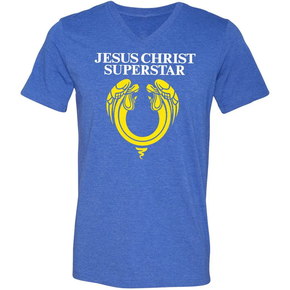 Unisex V-Neck T-Shirt - N18TJK59 - Heather True Royal - 14