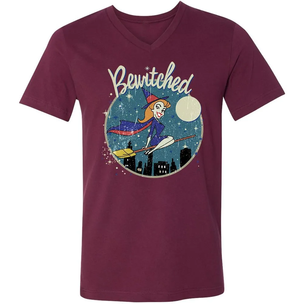 Unisex V-Neck T-Shirt - 1FGLLJNB - Maroon - 6