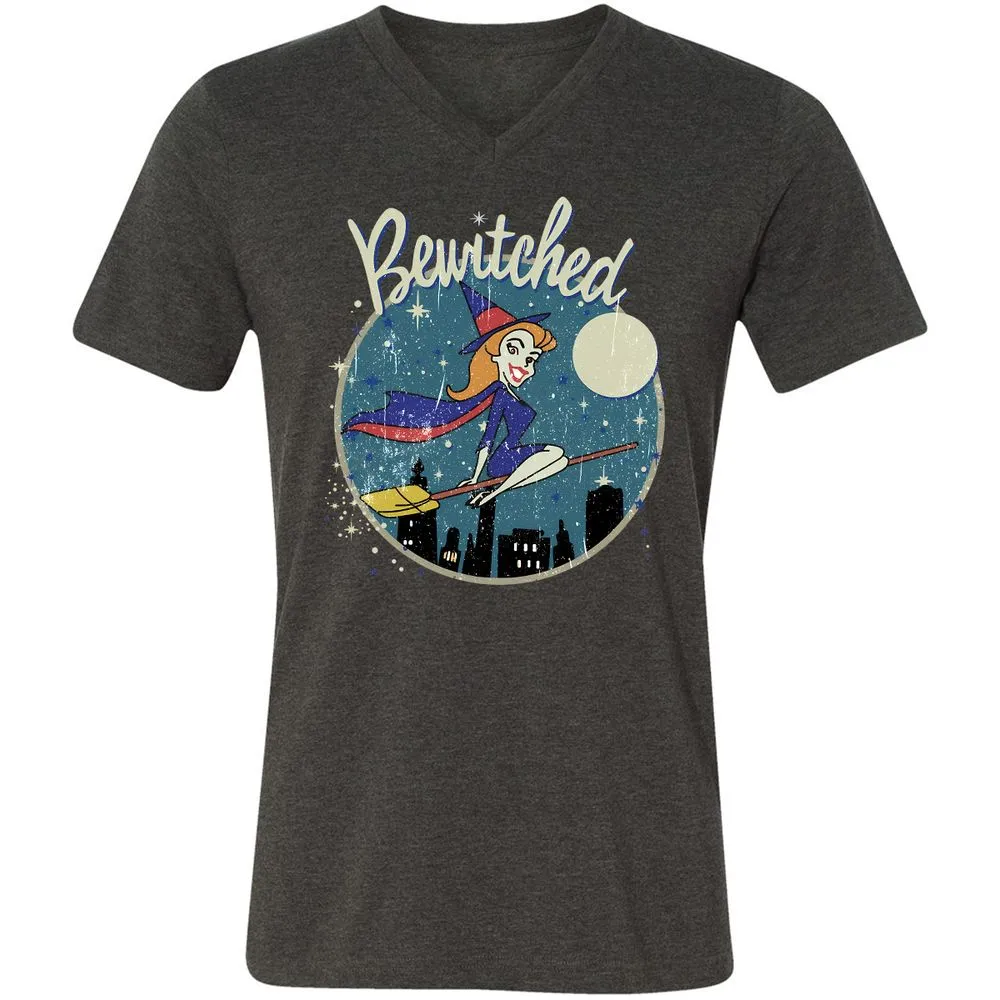 Unisex V-Neck T-Shirt - 1FGLLJNB - Dark Grey Heather - 8
