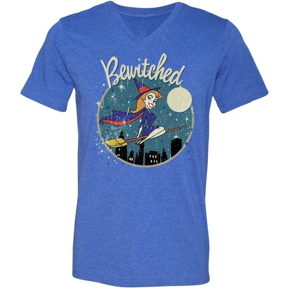 Unisex V-Neck T-Shirt - 1FGLLJNB - Heather True Royal - 14