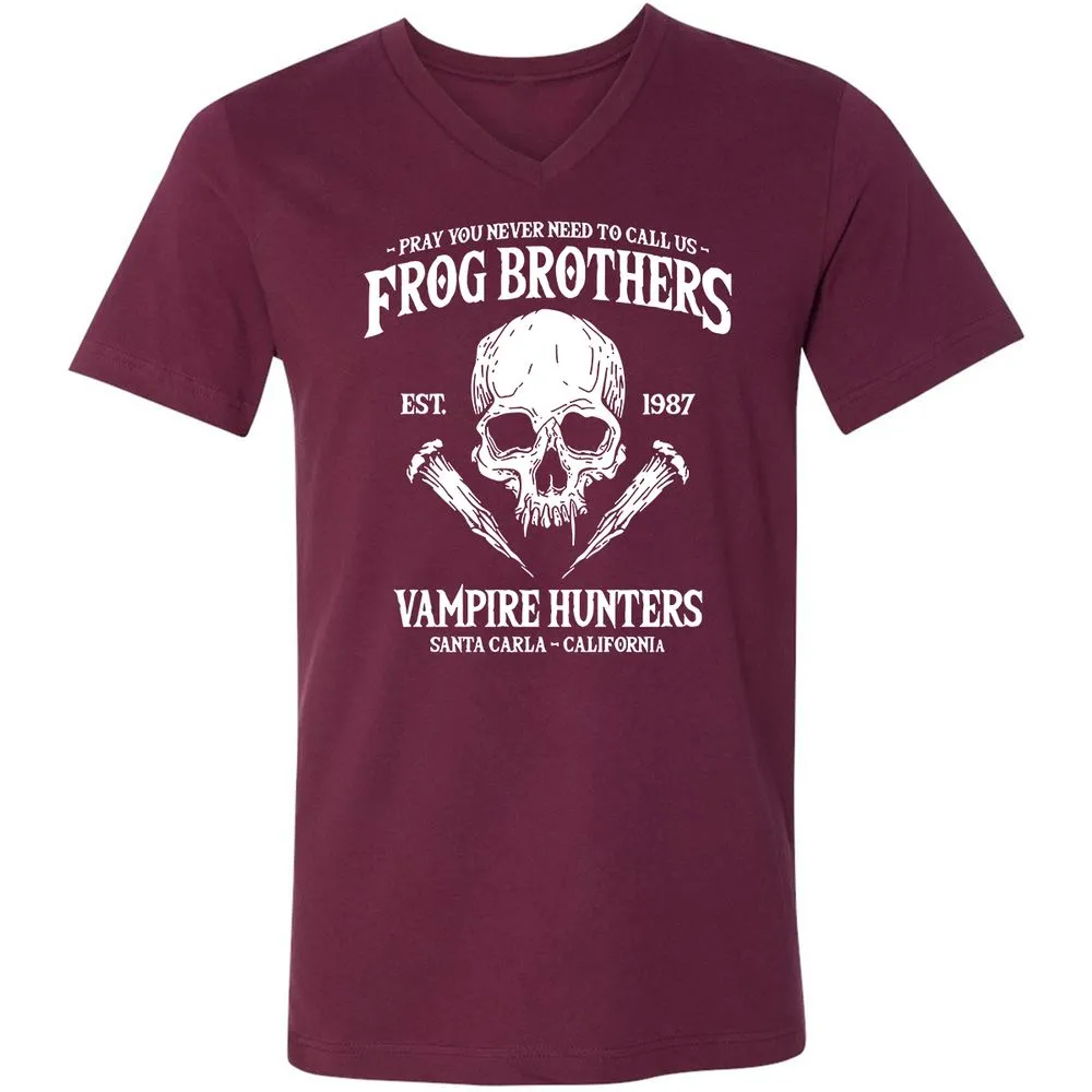 Unisex V-Neck T-Shirt - UQ25VKR2 - Maroon - 6