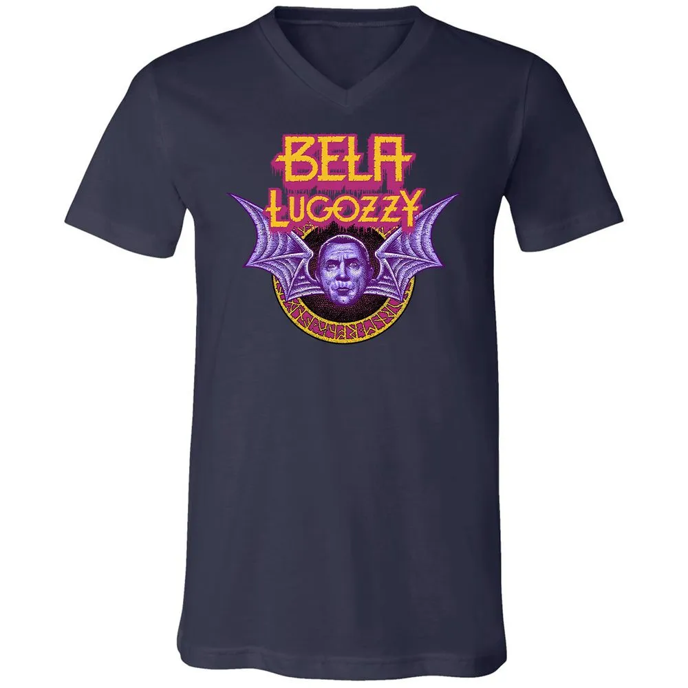 Unisex V-Neck T-Shirt - R8VCZBHF - Navy - 2