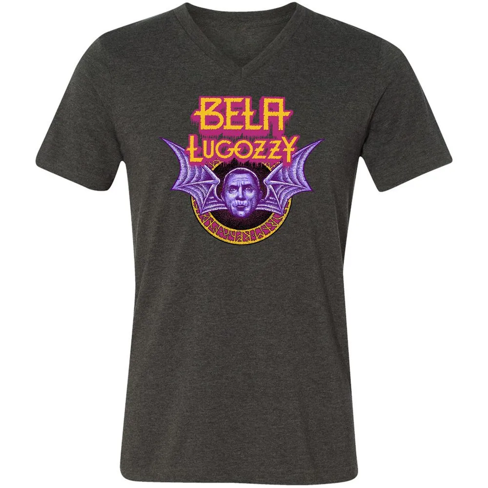 Unisex V-Neck T-Shirt - R8VCZBHF - Dark Grey Heather - 8