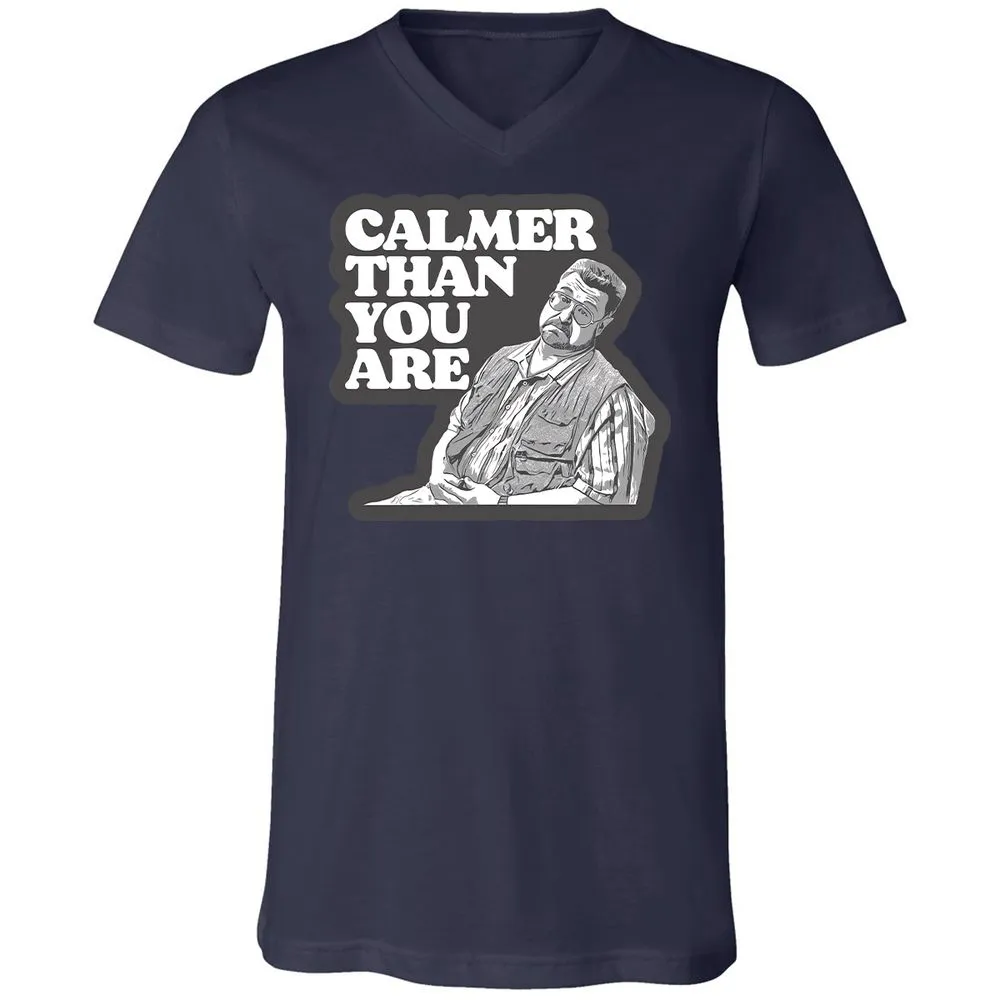 Unisex V-Neck T-Shirt - VKR9JJUW - Navy - 2