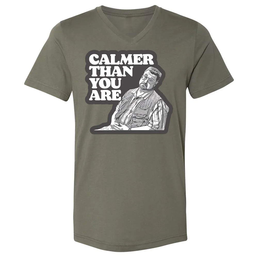Unisex V-Neck T-Shirt - VKR9JJUW - Military Green - 10