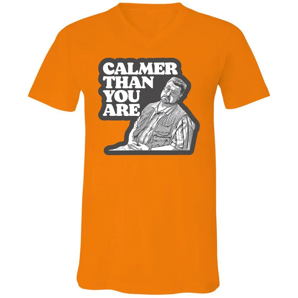 Unisex V-Neck T-Shirt - VKR9JJUW - Orange - 11