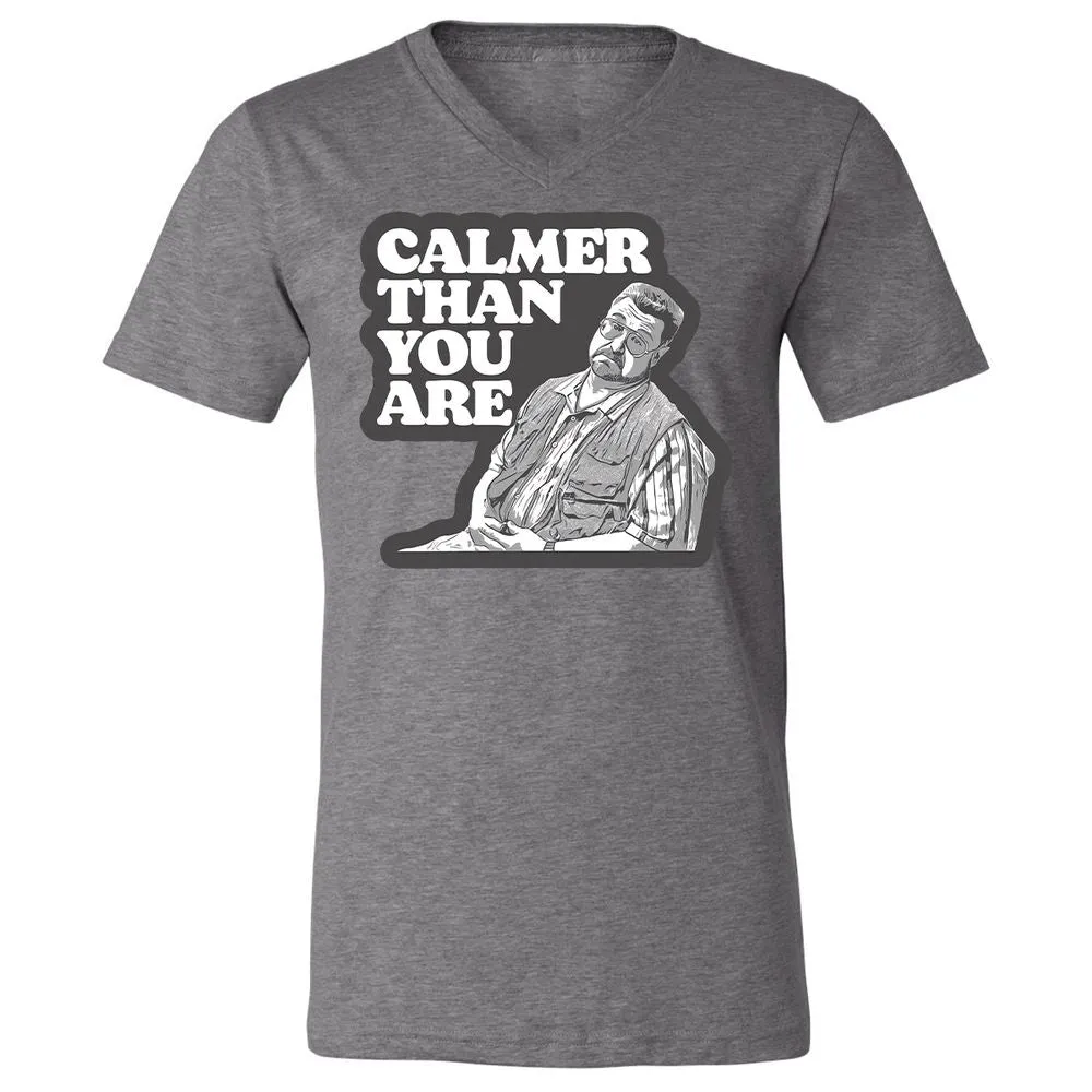 Unisex V-Neck T-Shirt - VKR9JJUW - Deep Heather - 13