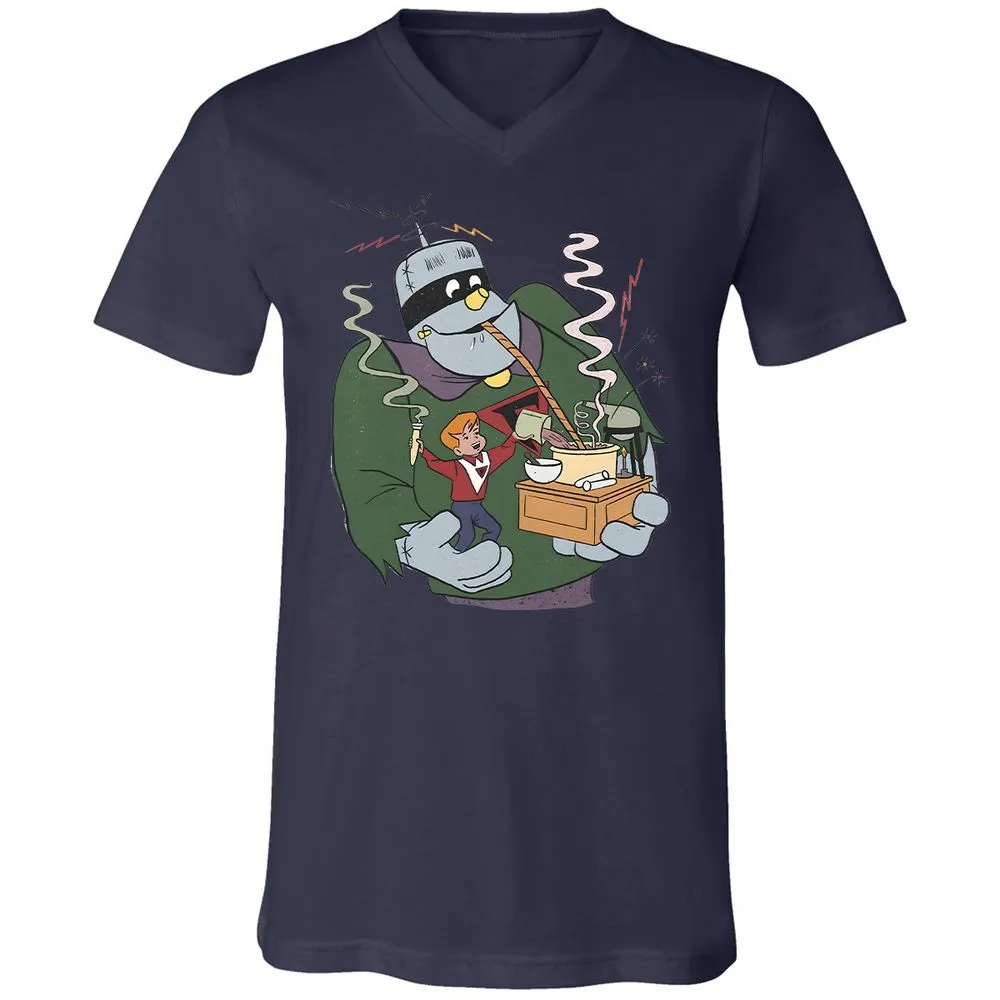 Unisex V-Neck T-Shirt - 7L8XSWLN - Navy - 9