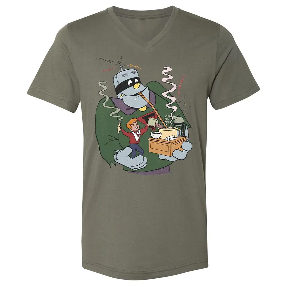 Unisex V-Neck T-Shirt - 7L8XSWLN - Military Green - 10