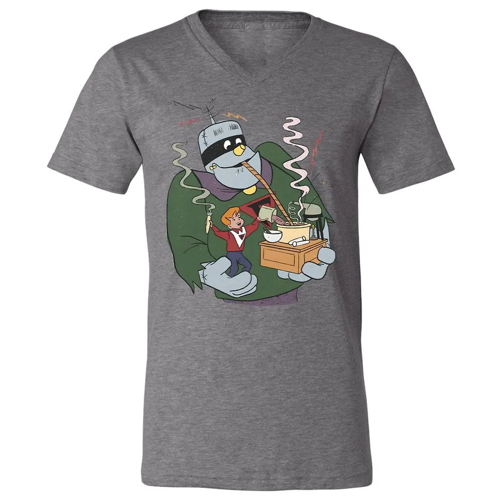 Unisex V-Neck T-Shirt - 7L8XSWLN - Deep Heather - 13