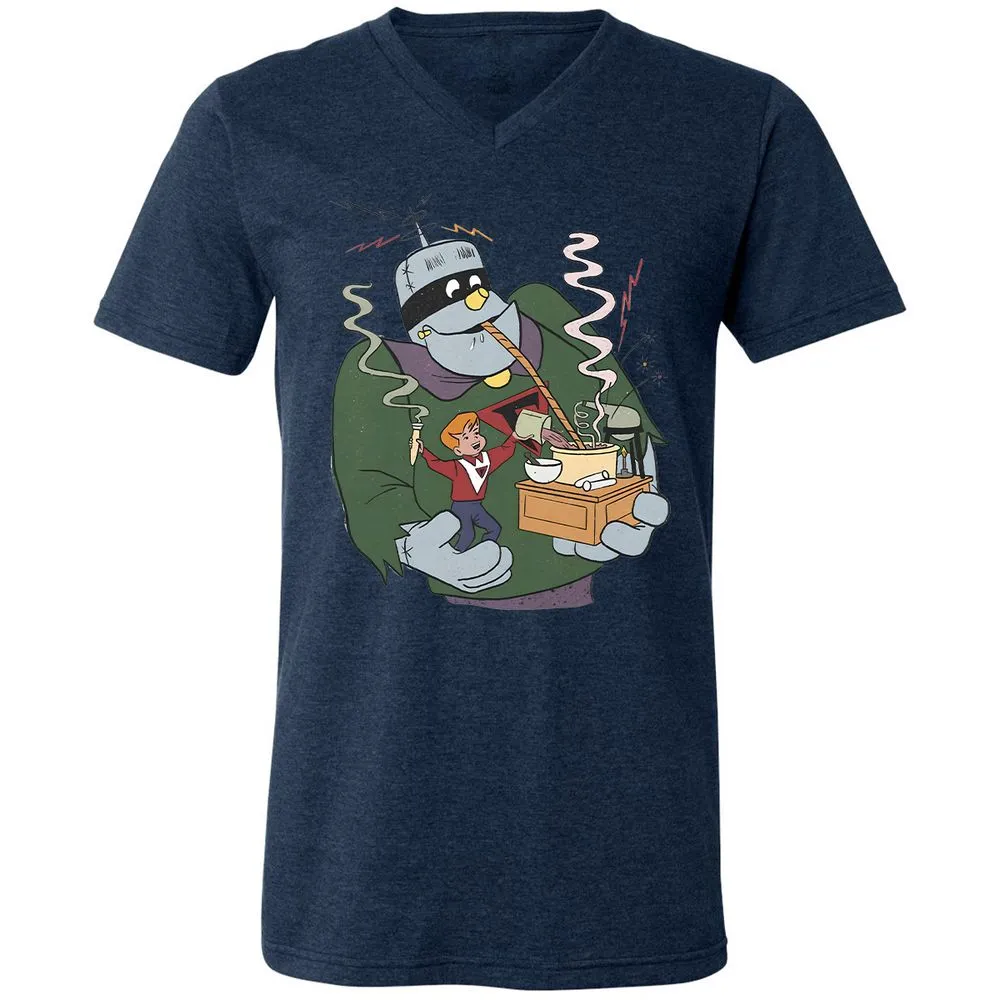 Unisex V-Neck T-Shirt - 7L8XSWLN - Heather Navy - 15
