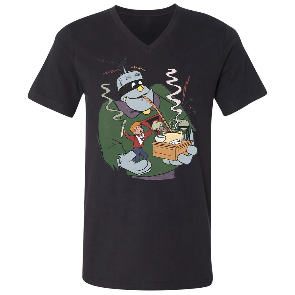 Unisex V-Neck T-Shirt - 7L8XSWLN - Black - 16