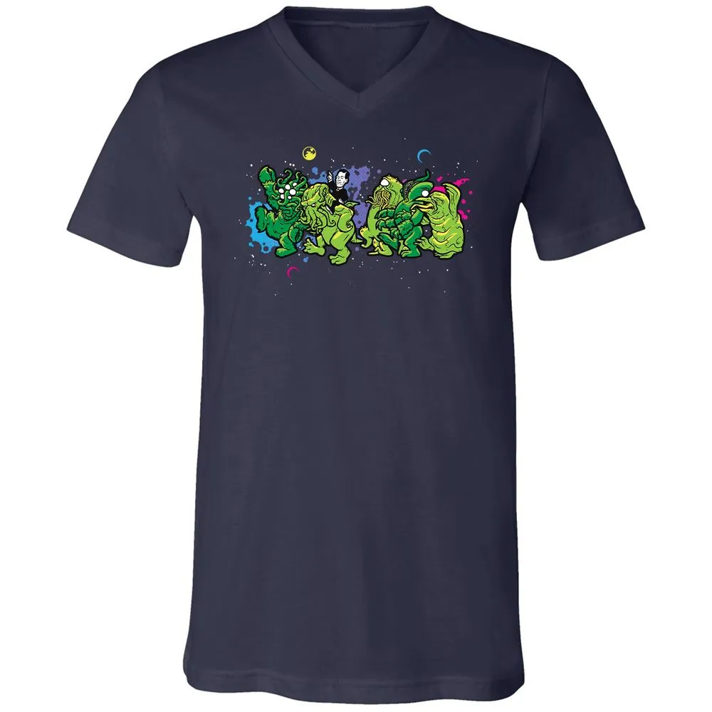 Unisex V-Neck T-Shirt - MMXC952W - Navy - 2