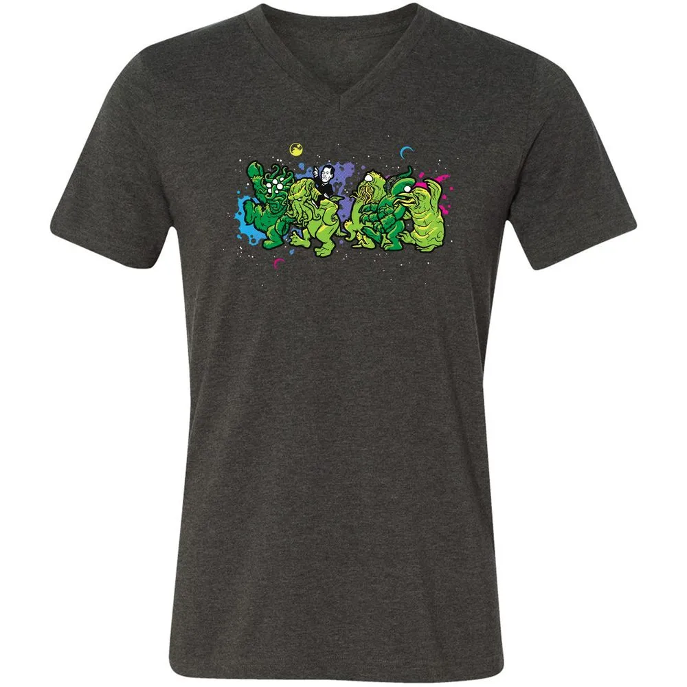 Unisex V-Neck T-Shirt - MMXC952W - Dark Grey Heather - 8
