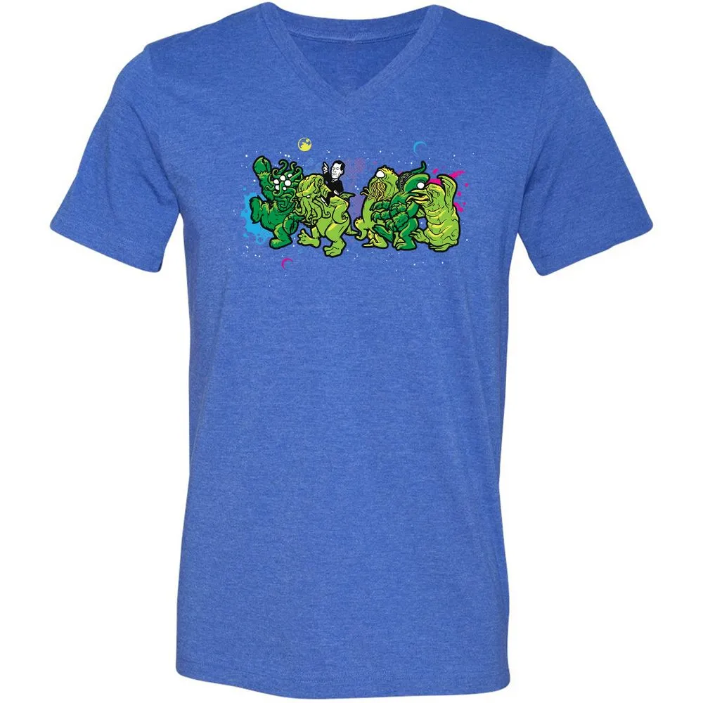 Unisex V-Neck T-Shirt - MMXC952W - Heather True Royal - 14