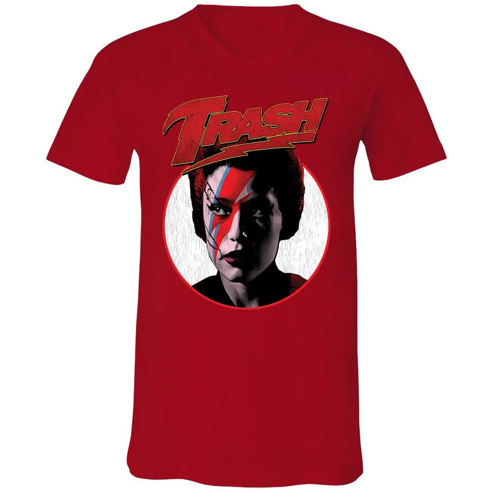 Unisex V-Neck T-Shirt - 3YLRFBPQ - Red - 3