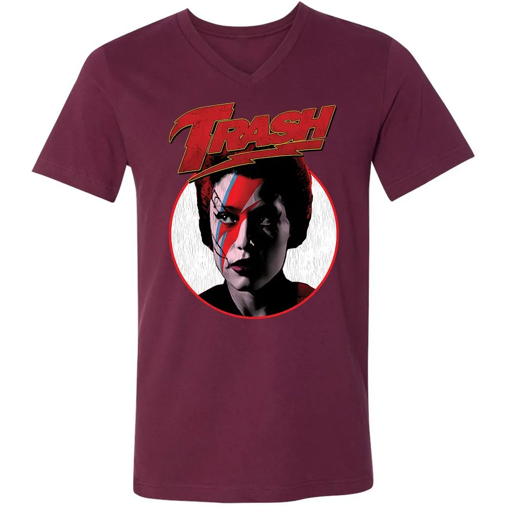 Unisex V-Neck T-Shirt - 3YLRFBPQ - Maroon - 6